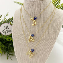 Load image into Gallery viewer, Golden globe letter necklace
