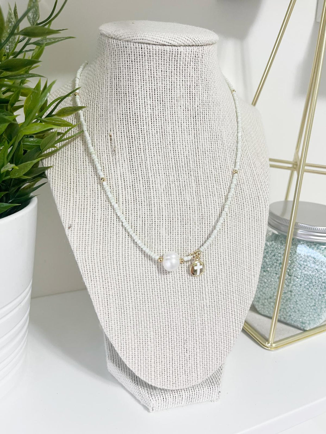 Pearl - Cross Necklace