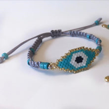 Load image into Gallery viewer, The Miyuki evil eye bracelet
