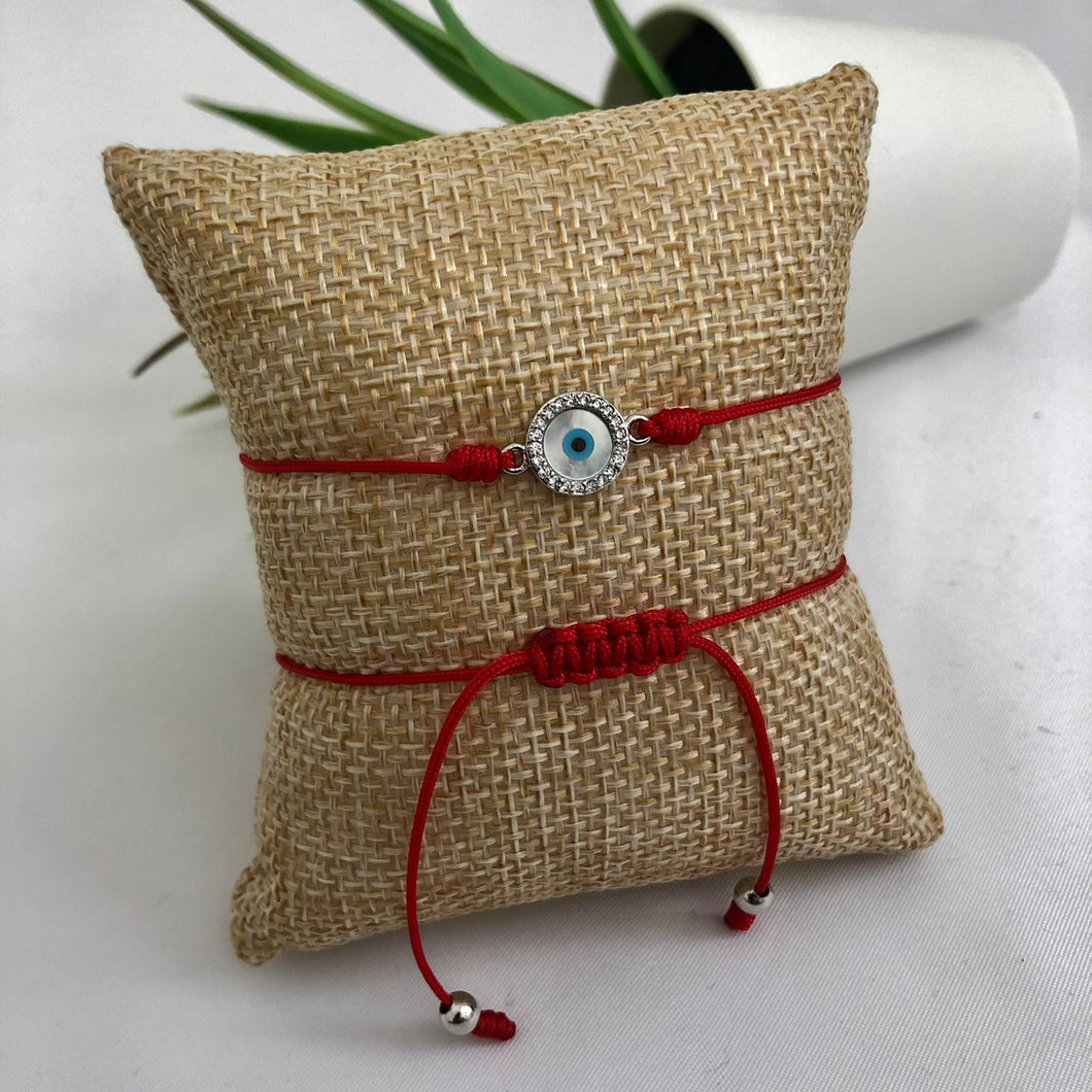 Shiny Evil Eye in Red Thread